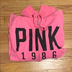 Pink zip up hoodie